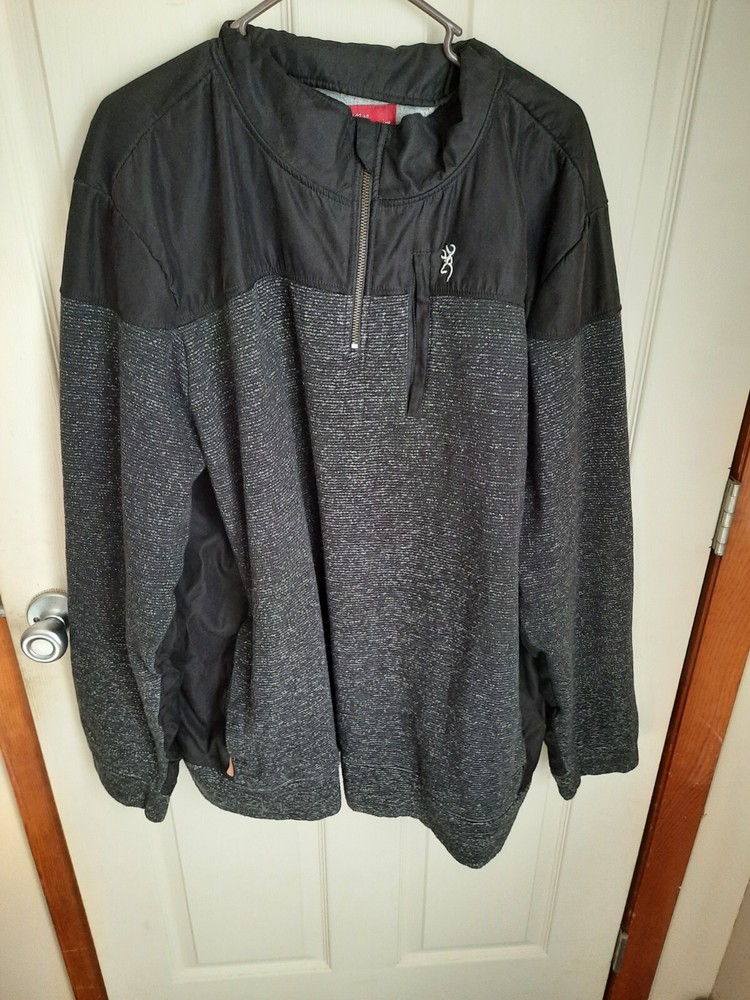 Browning Mens John M Browning Heritage Collection 1/4 Zip Pullover Black