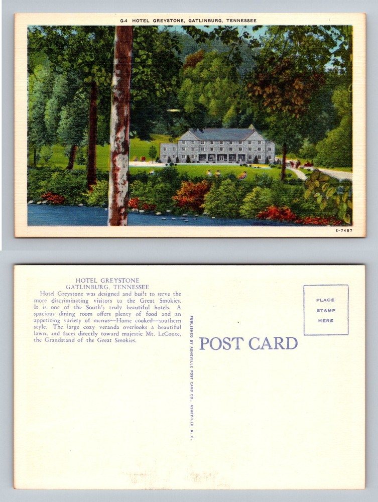 Gatlinburg, TN-Tennessee, Hotel Greystone Smokie Mountains Vintage Postcard
