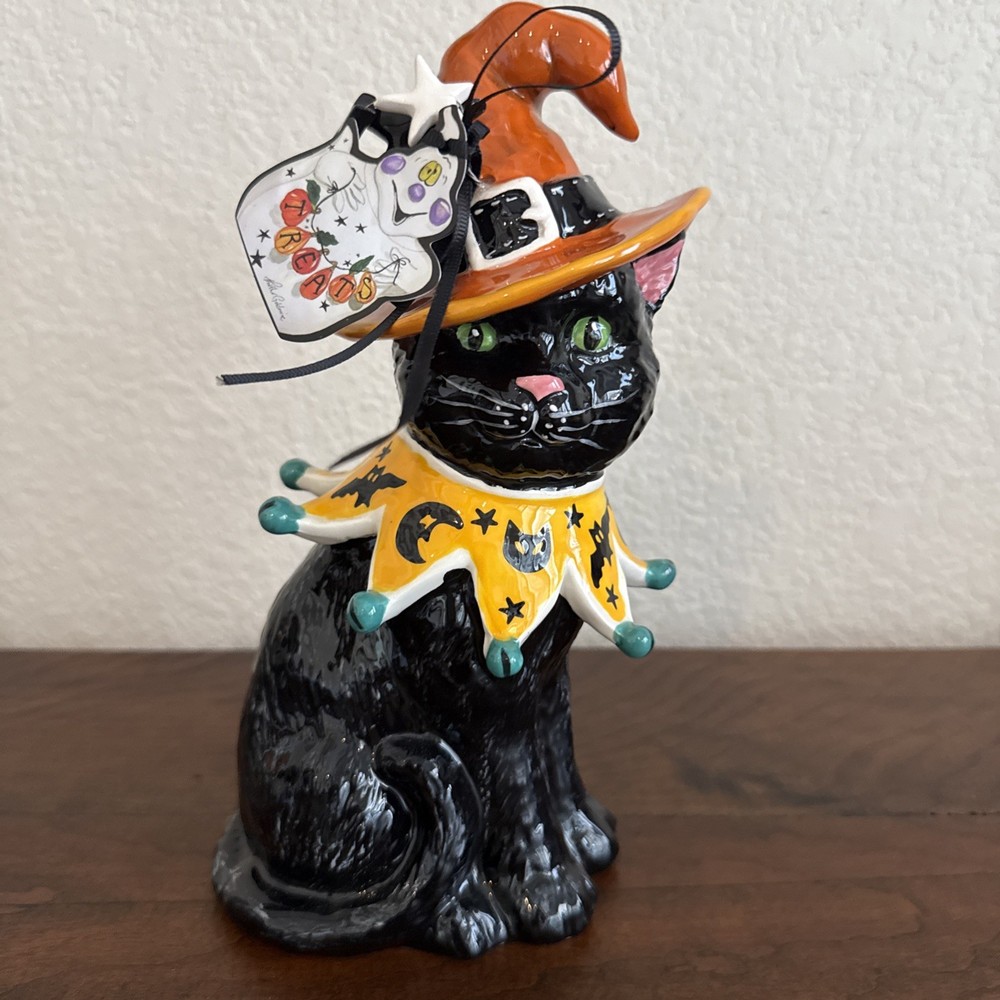 Blue Sky Clayworks 2022 Halloween Black Witch Cat Nwt