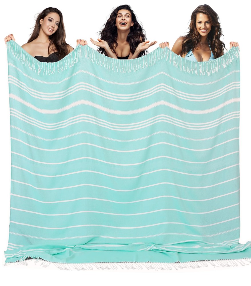 Extra Large Quick-Dry Boho Turkish Beach Towel Sand-Free Microfiber