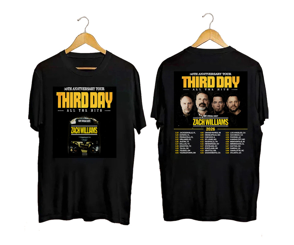 Third Day 30th Anniversary Tour 2026 T-Shirt Concert Graphic Tee