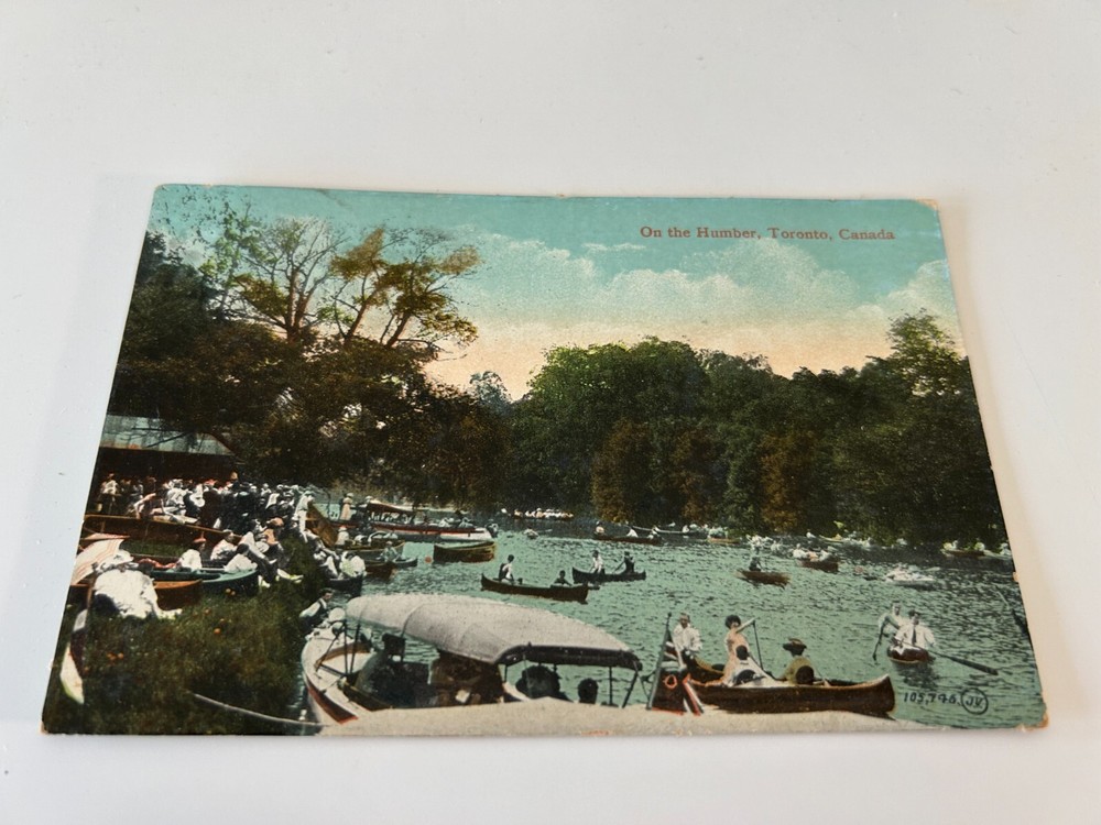 On the Humber Boating Scene Toronto Canada Postcard