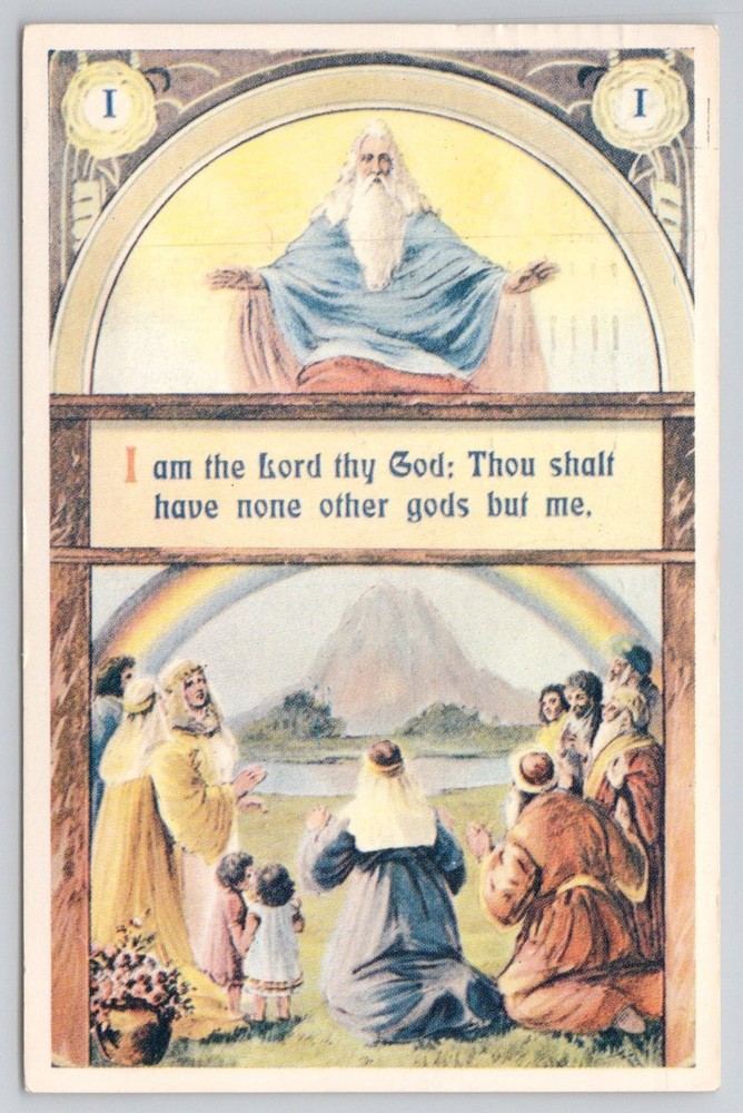1973 POSTED Postcard - First Commandment 