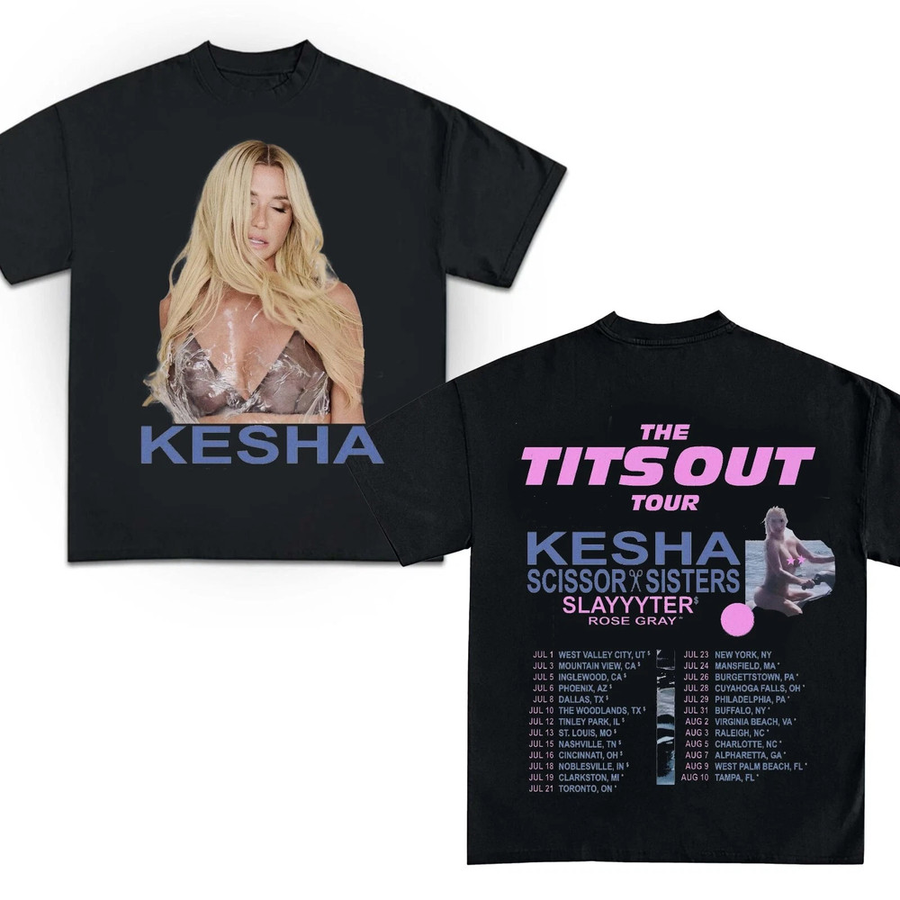Kesha 2025 Concert Shirt, 2025 Kesha the Tits Out Tour Tshirt