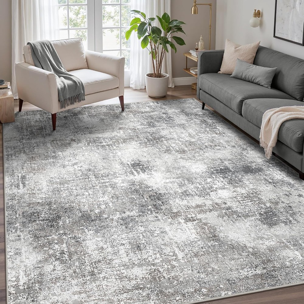 GENIMO Washable Area Rugs for Living Room, 8x10 Modern Non Slip Rugs, Low Pile L
