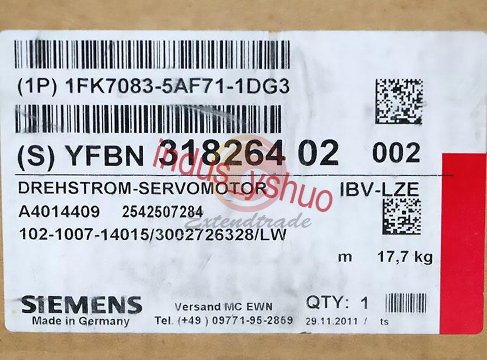 1Pc New Siemens Servo Motor 1Fk7083-5Af71-1Dg3