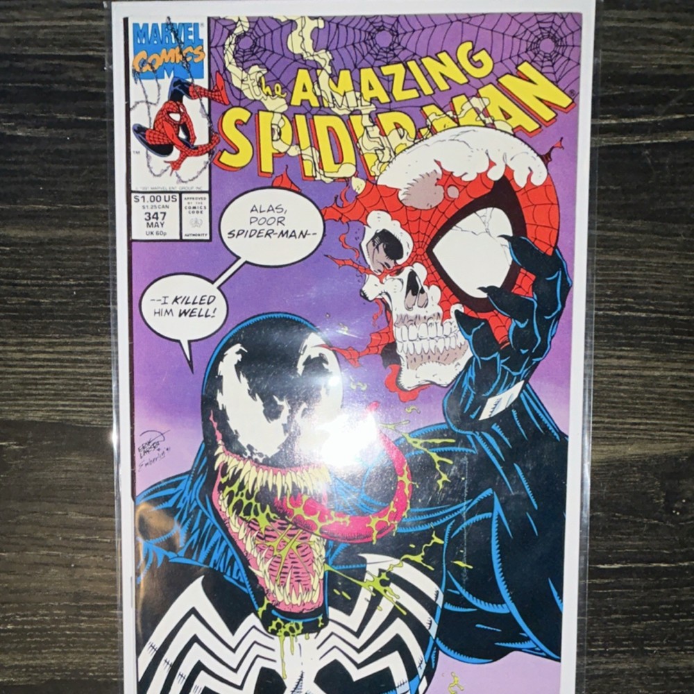 Marvel Comics The Amazing Spider-Man #347 Spider-Man Venom Larsen Emberlin Cover