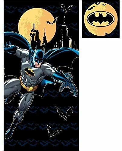 Batman Kids 2-Piece Multicolor Bath Towel and Washcloth Set