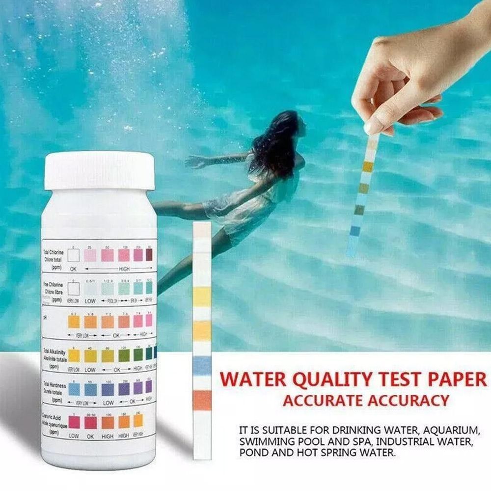 Chlorine Dip Test Strips Swimming Pool Water SPA Hot Tub PH Tester Paper NEW