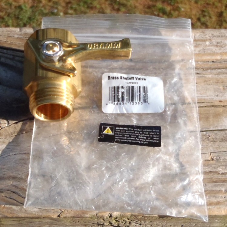 NOS DRAMM Solid Brass Heavy Duty Fitting SHUT-OFF VALVE 12353 NR