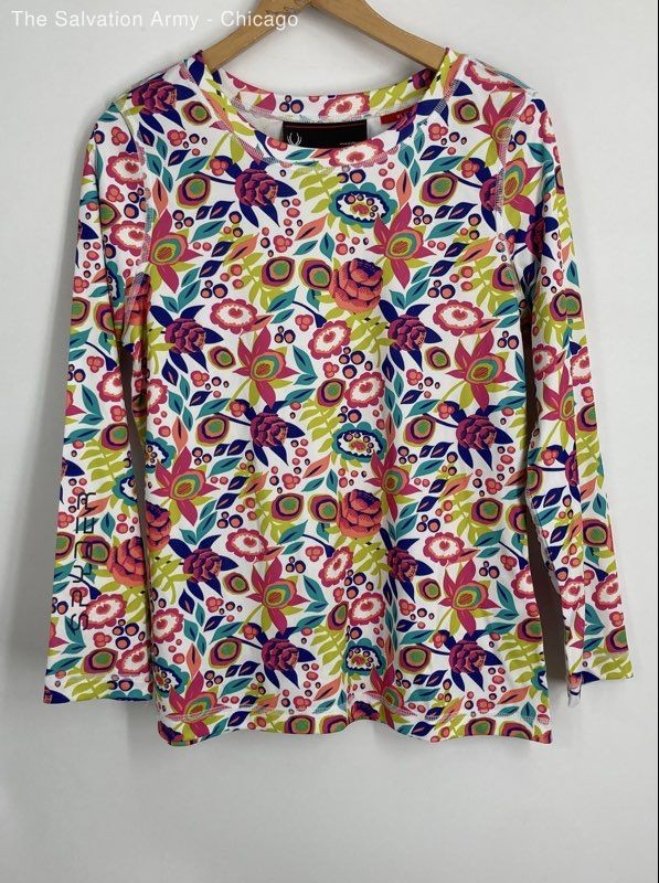 Spyder Womens Multicolor Floral 3/4 Sleeve Blouse Top Size XL (18)