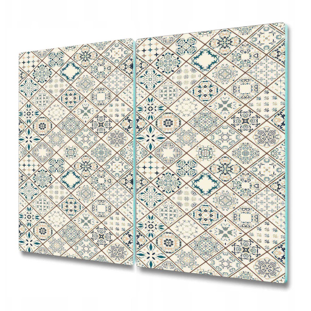 Tempered Glass Bread Board Worktop Saver Tiles composition Geometric 2x30x52