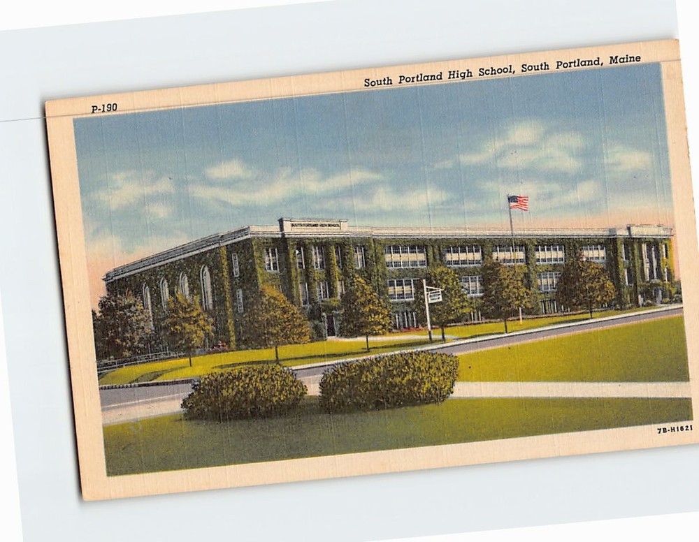 Postcard South Portland High School South Portland Maine USA