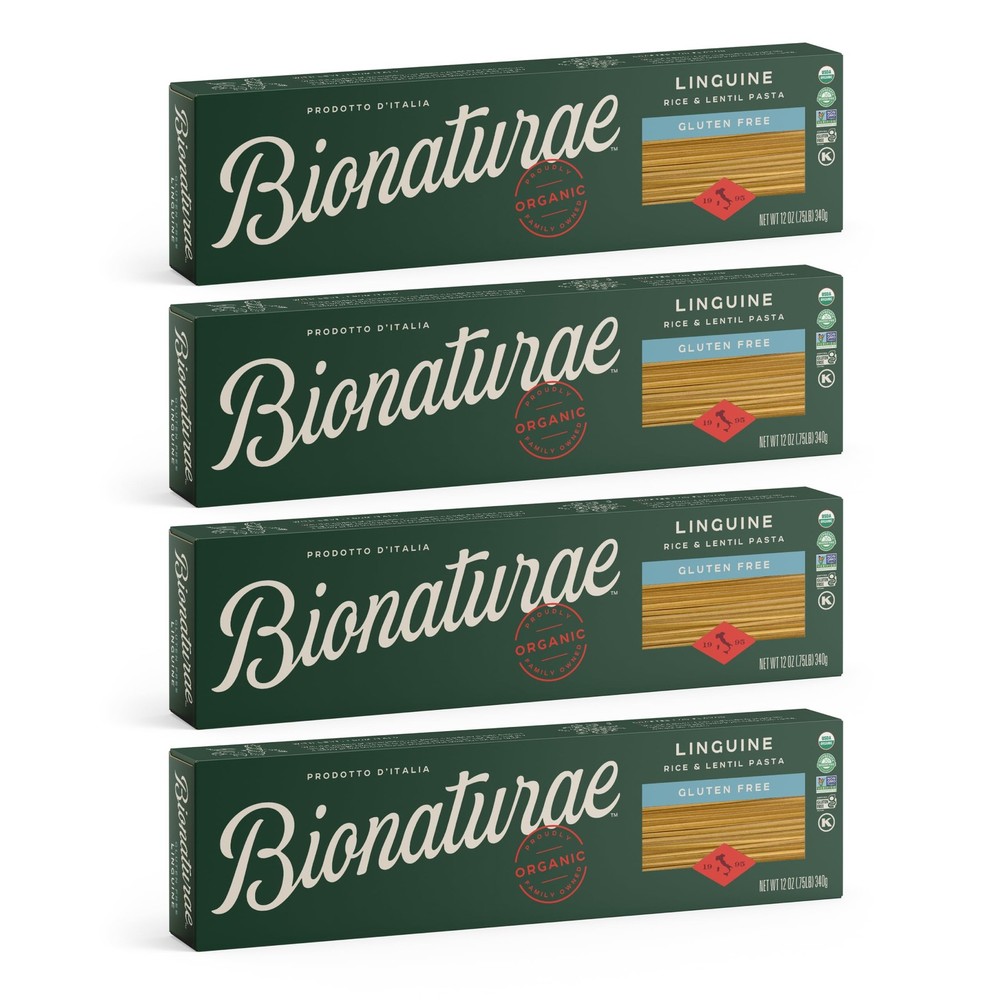 Bionaturae Linguine Pasta Noodles  Gluten Free Linguine, Rice & Lentil Pasta,...