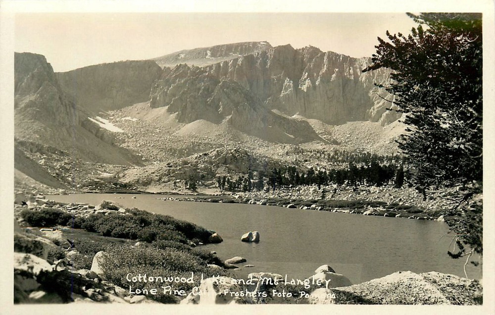 1930s Lone Pine California Cottonwood Lake Frashers RPPC Postcard 25-6200