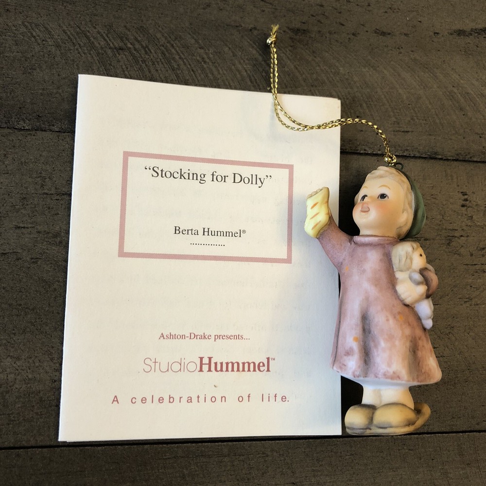Vintage 1997 Berta Hummel Goebel STOCKING FOR DOLLY Christmas Ornament