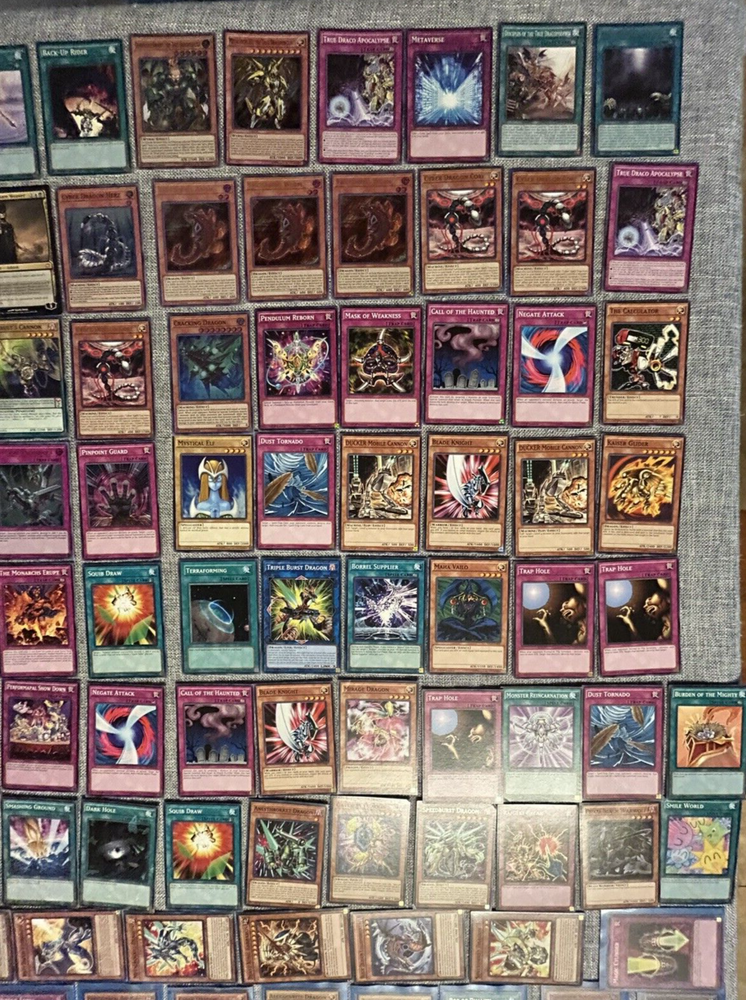 138 Yugioh Card Lot + 1 Magic the Gathering Card.