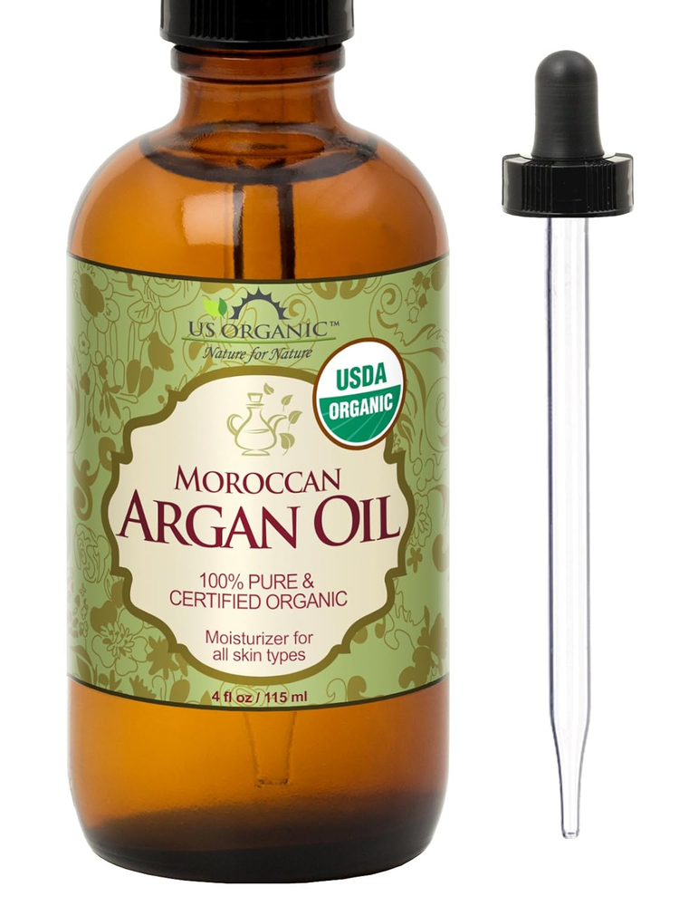 Moroccan Argan Oil, Cold-Pressed Virgin, USDA Certified, 100% Pure, Unrefined, f