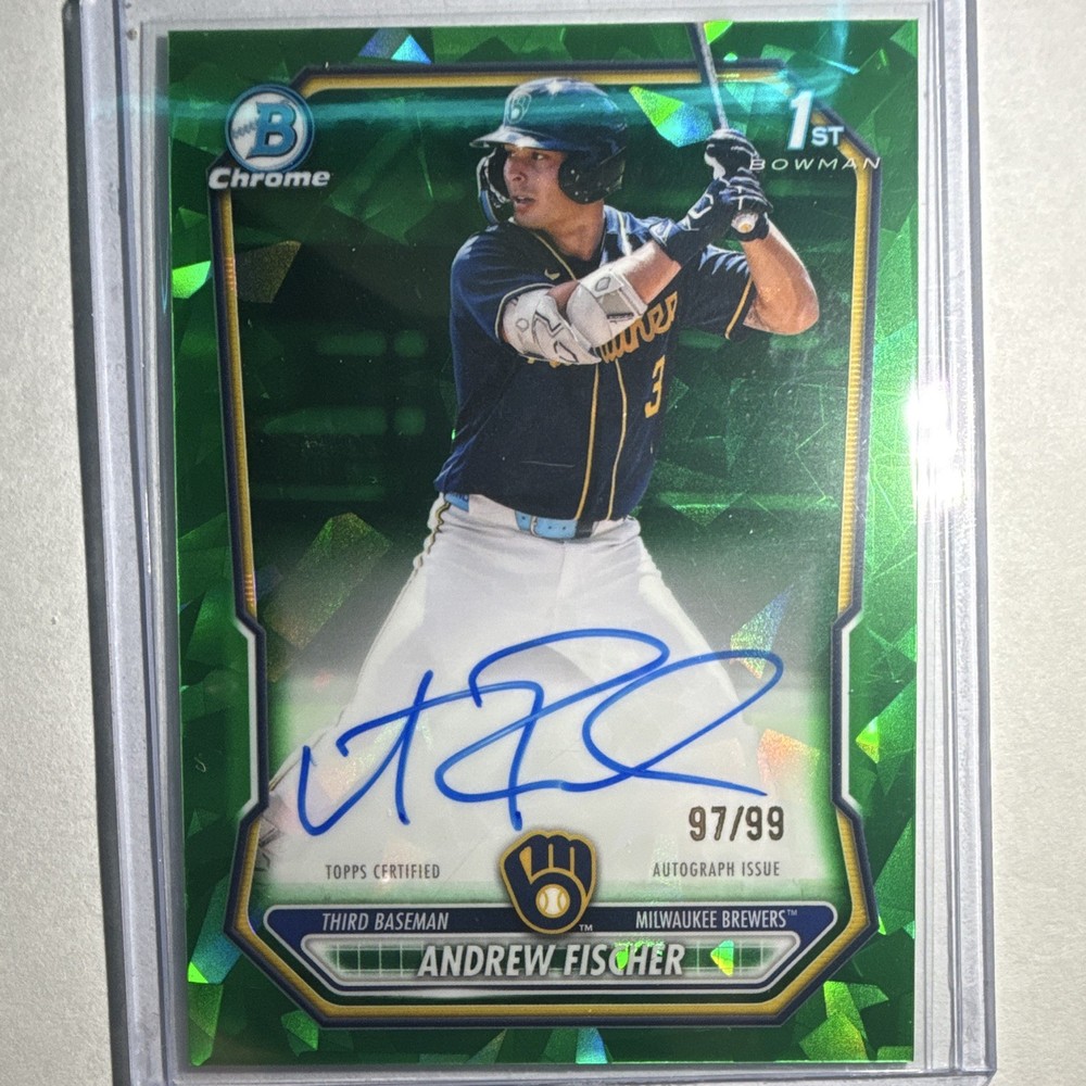 Topps 2026 Bowman Sapphire Andrew Fischer Brewers 1st Bowman Auto /99 BSPA-AF