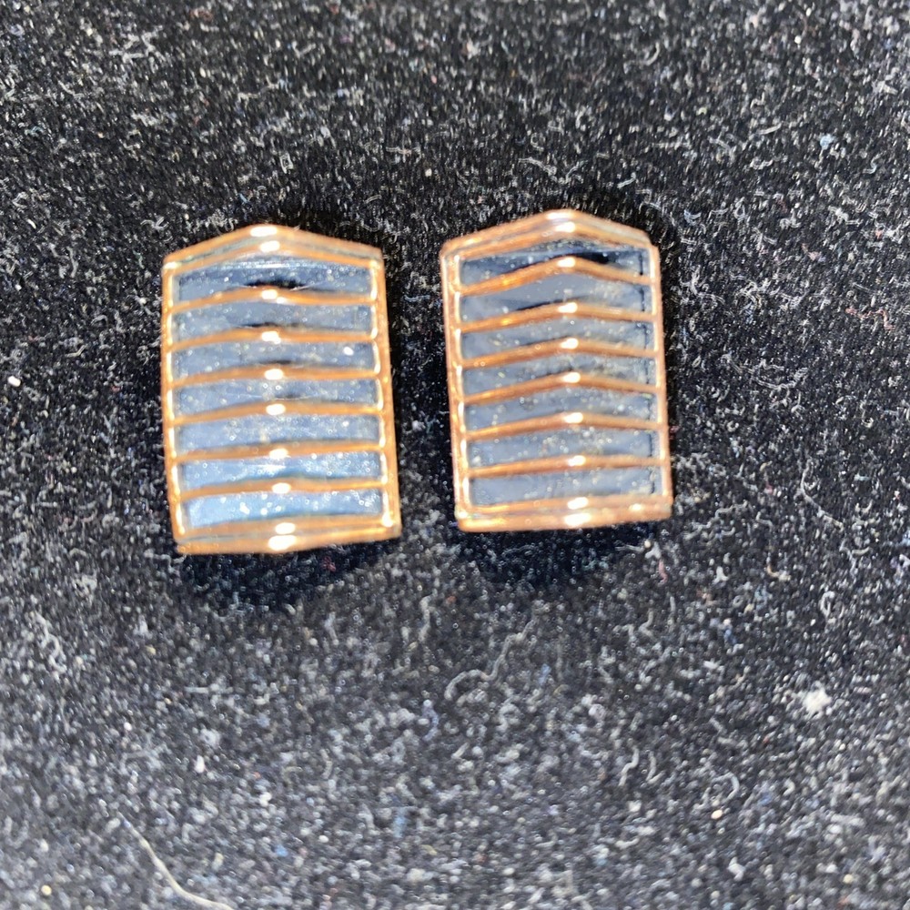 Vintage Renoir Copper Clip On Earrings  Designer Signed Free Shipping