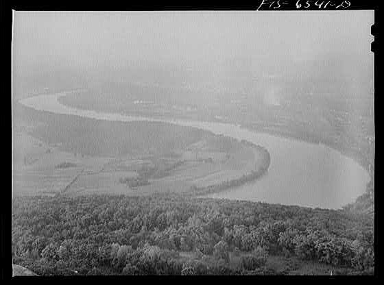 Photo:Chattanooga Tennessee River Tennessee 1900s Aerial View River Bend