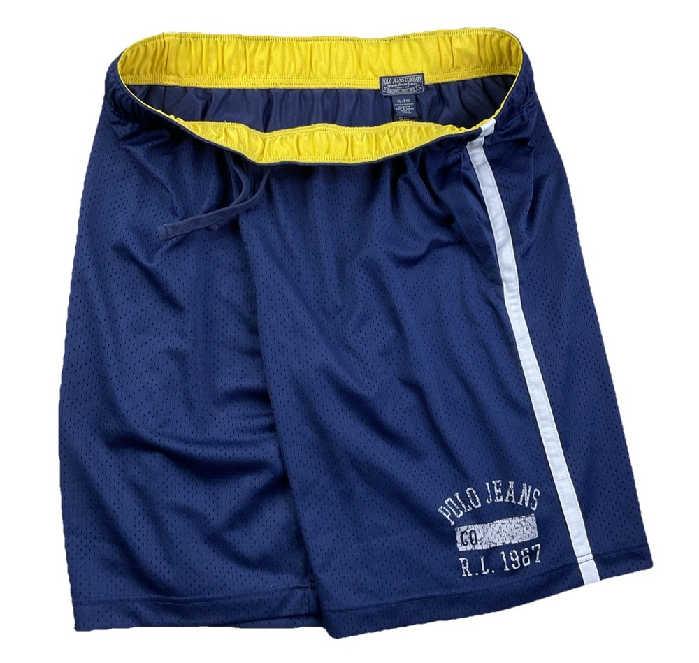 Vintage Polo Ralph Lauren Shorts Men XL Polo Jeans Basketball Running Mesh 90s