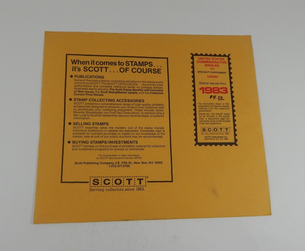 Scott US Commemorative Singles #13 1983 Specialty 130S083 Stamp Album Pages