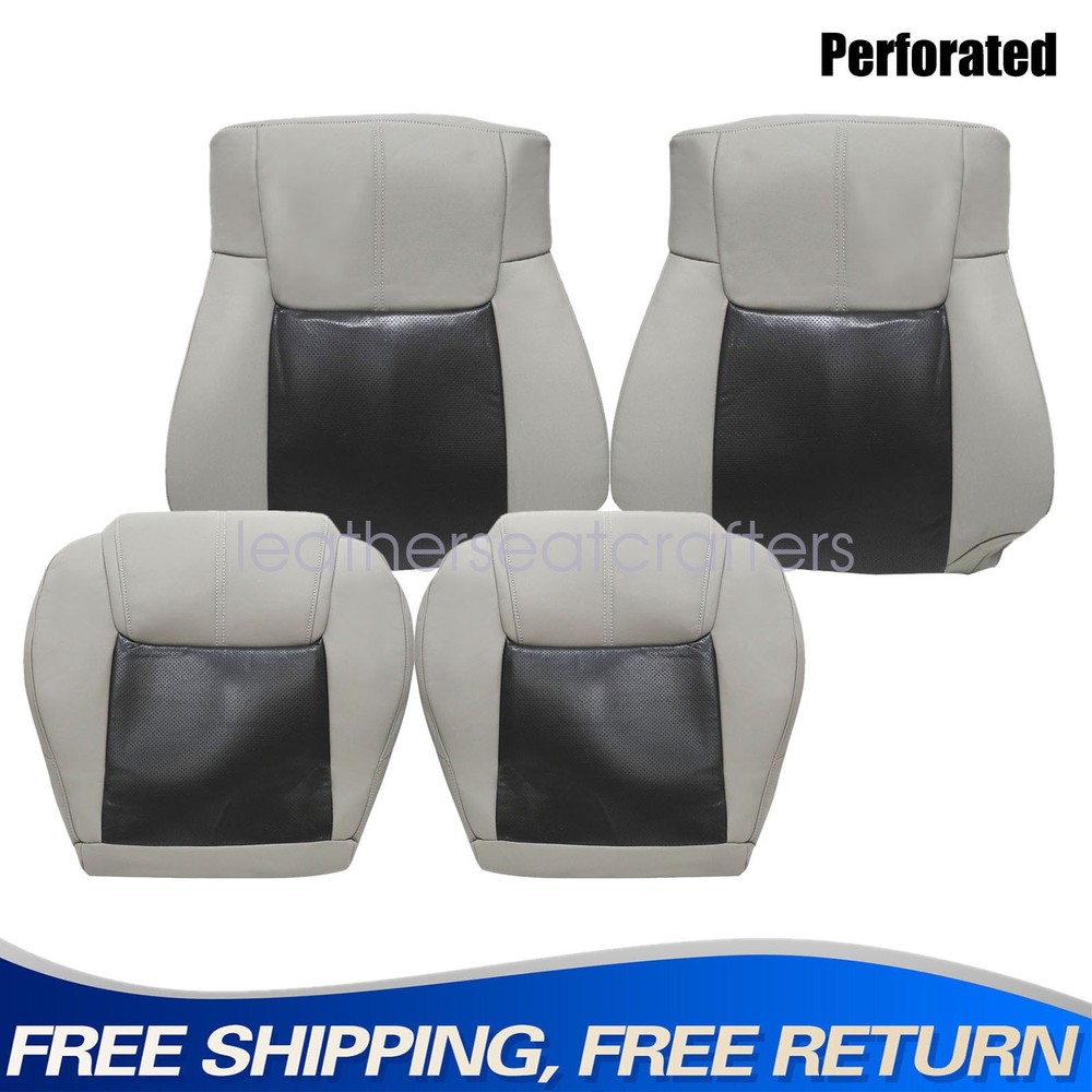 Driver & Passenger Bottom & Top Leather Seat Cover For 2006-10 Jeep Commander