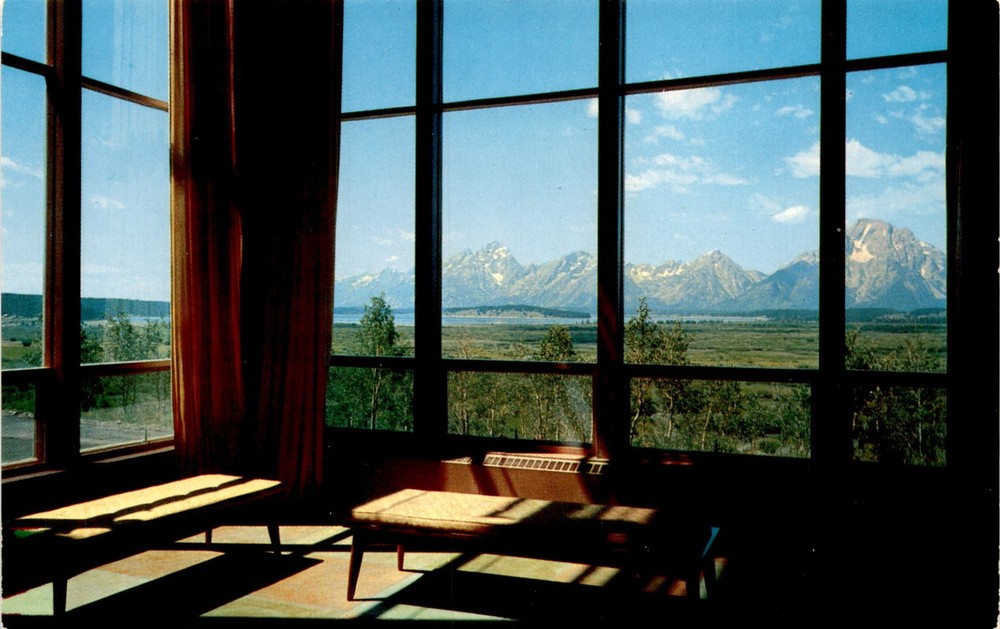 Jackson Lake Lodge, Moran, Wyoming, Grand Teton Range, Alpine Meadow, Postcard