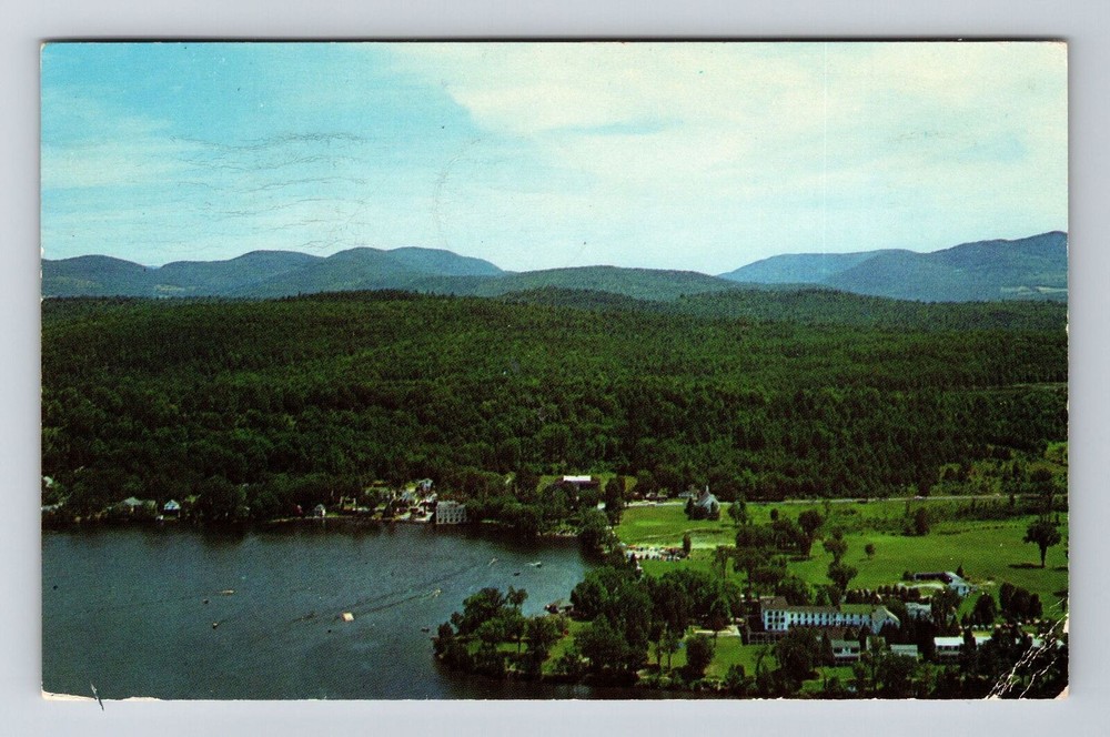 Rutland VT-Vermont, Aerial View Lake Bomoseen, Vintage Postcard