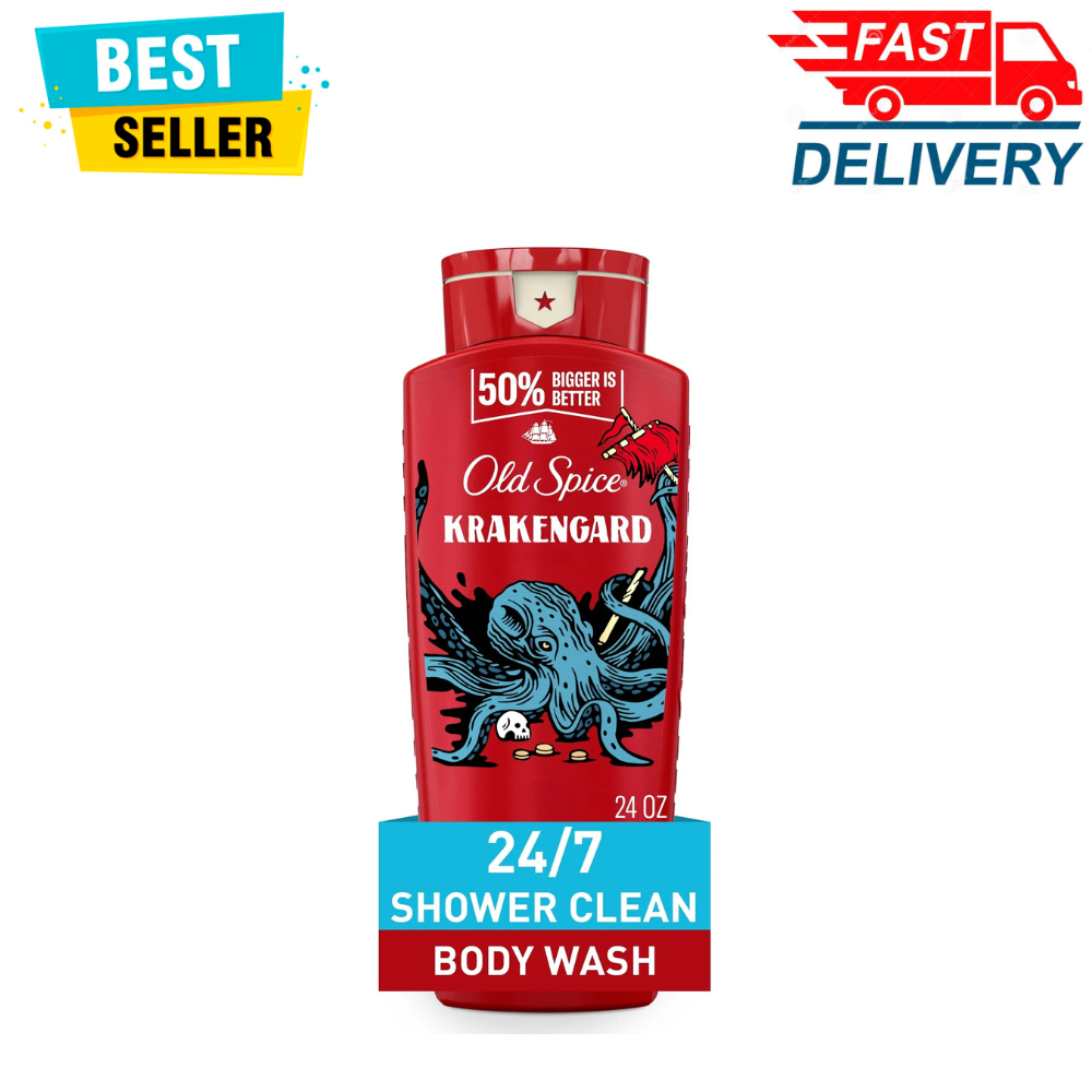 Old Spice Body Wash for Men, Krakengard Scent, Long Lasting Lather, 24 fl oz NEW