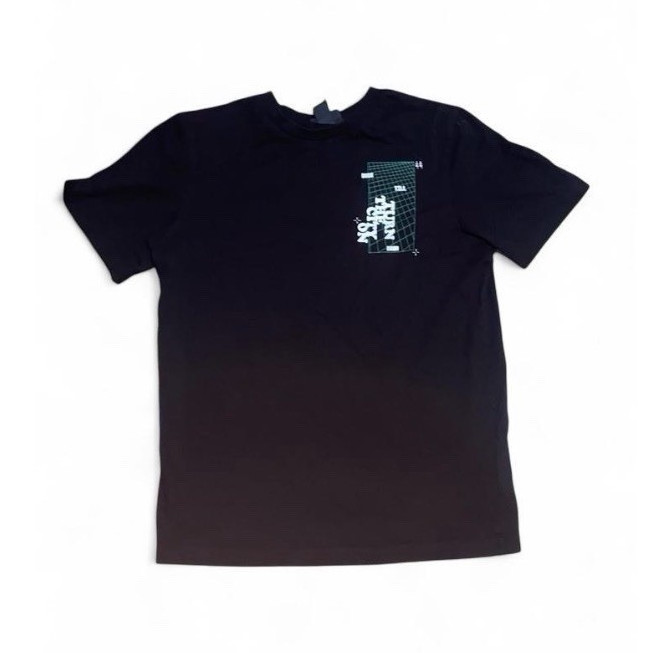 H&M Men’s Black Graphic Logo Print Crew Neck Short Sleeve T-Shirt Size S