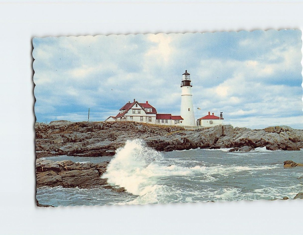 Postcard Portland Head Light Cape Elizabeth Maine USA