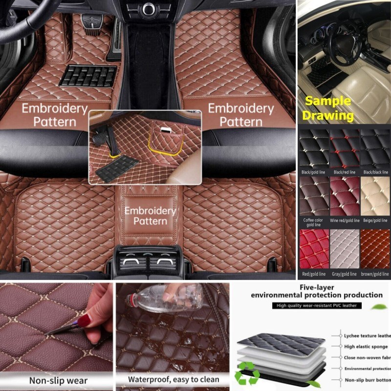 For Audi Car Floor Mats All Models Luxury Carpets All Weather Anti-Slip Custom