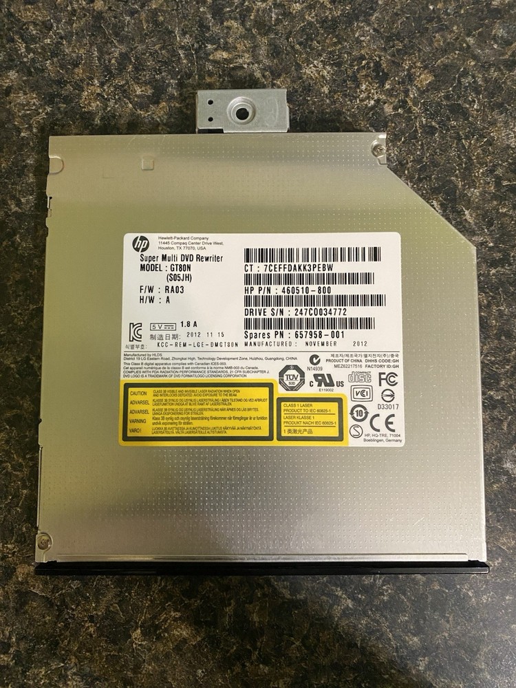 HP GT80N Super Multi DVD±RW CD-RW Writer drive 460510-800 657958-001 LOOK