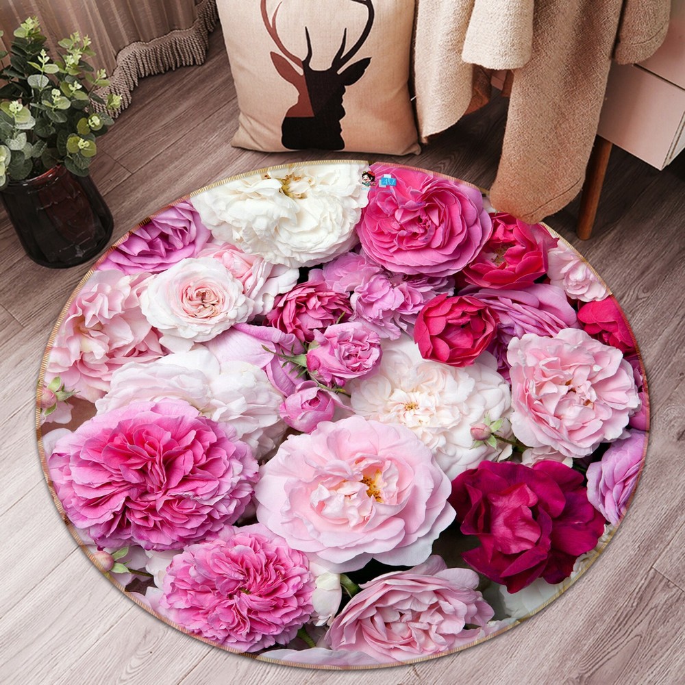 3D Romantic Flower Rose NAO4145 Game Rug Mat Elegant Photo Carpet Mat Fay