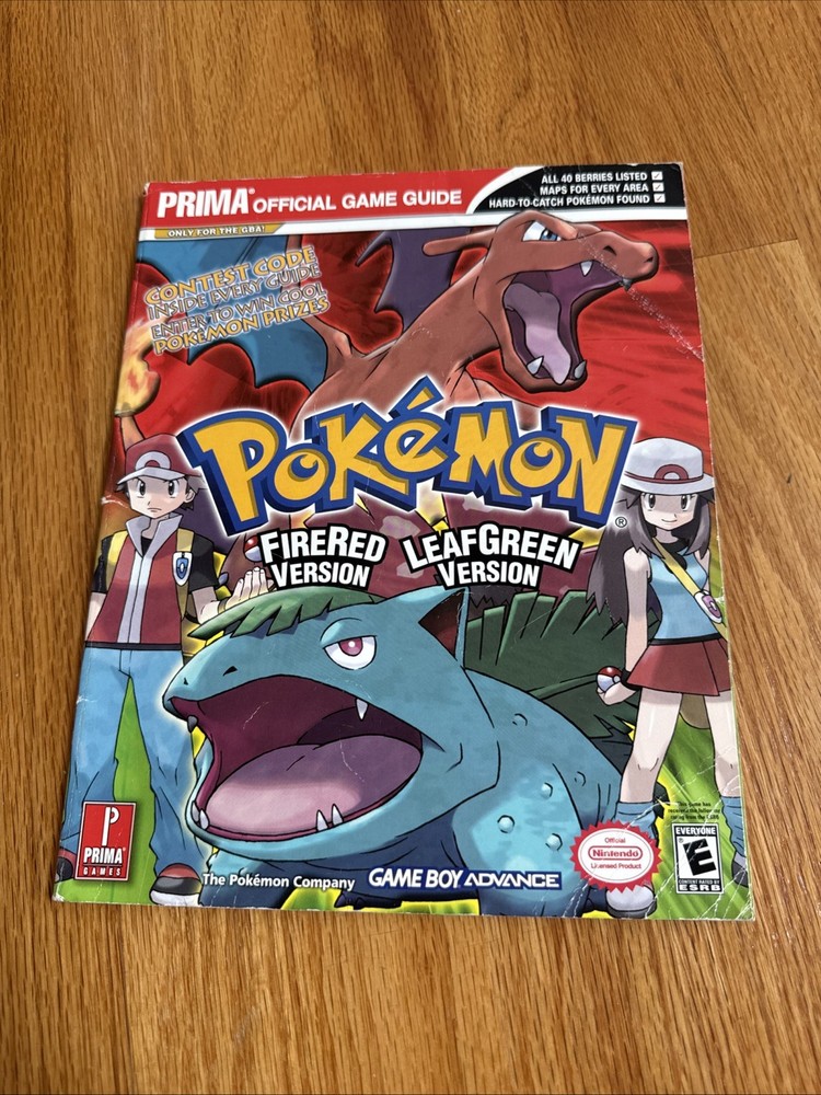 Pokemon Fire Red Leaf Green Prima Official Strategy Guide Nintendo GBA