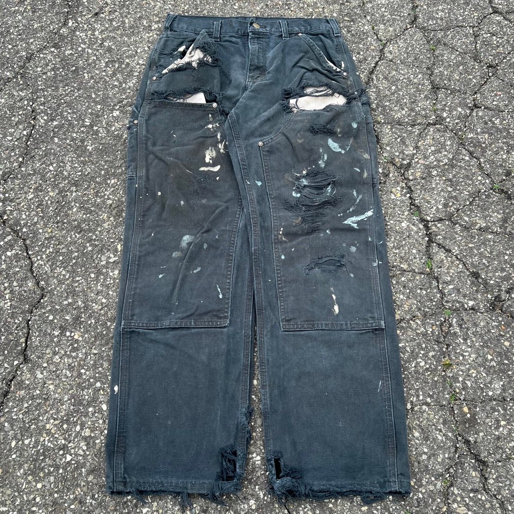Vintage Carhartt distressed double knee carpenter work pants