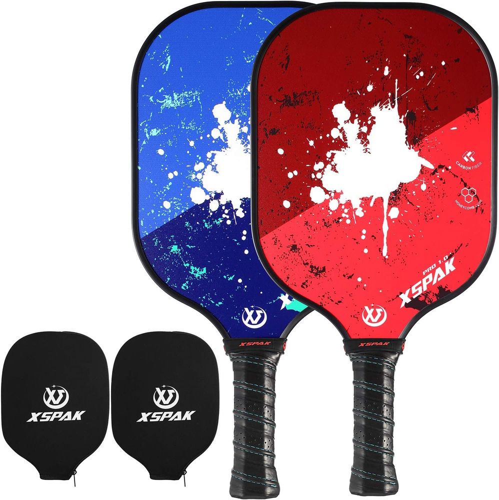 Pickleball Paddles Sets, USAPA Graphite Face/Carbon Fiber and Polypropylene Hone