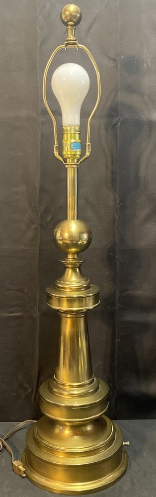 Brass Chess Pawn Shaped  Lamp 34” Very Heavy(13lb) And Beautiful 3 Way Switch