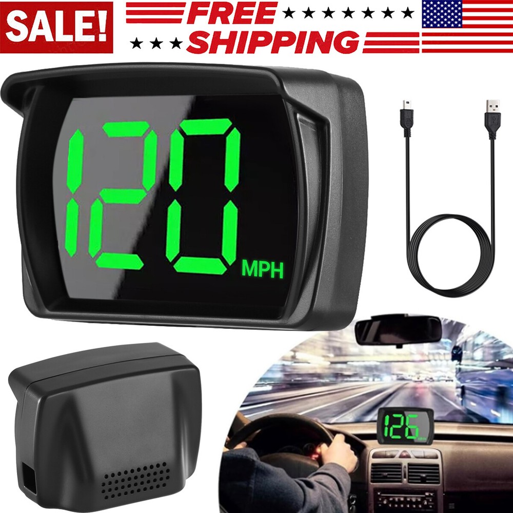 Universal Smart Car HUD GPS Speedometer with MPH Display in HD