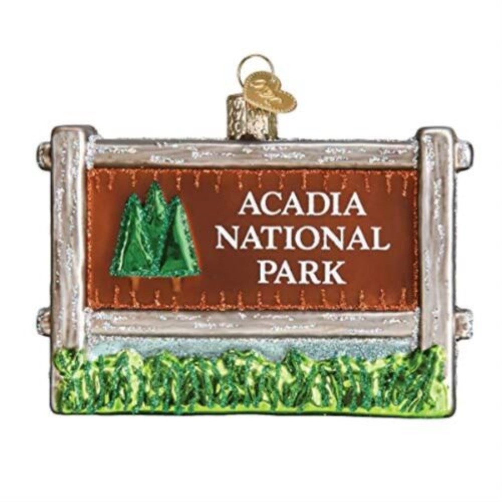 Old World Christmas Acadia National Park Glass Ornament 36190 with FREE Box-image