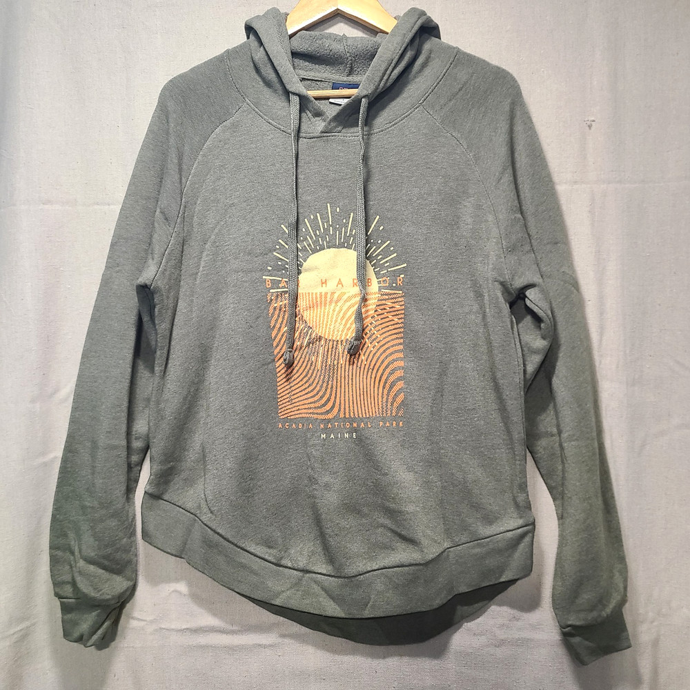 Bar Harbor Maine Acadia National Park Hooded Sweatshirt Womens L Comfort Cozy-image