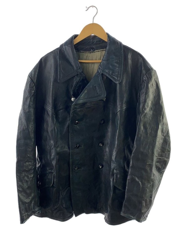 Heinrich Hanekamp Black Double Leather Blouson Jacket with Tear Detail