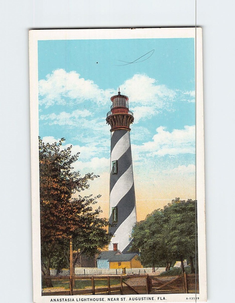 Postcard Anastasia Lighthouse Near St. Augustine Florida USA