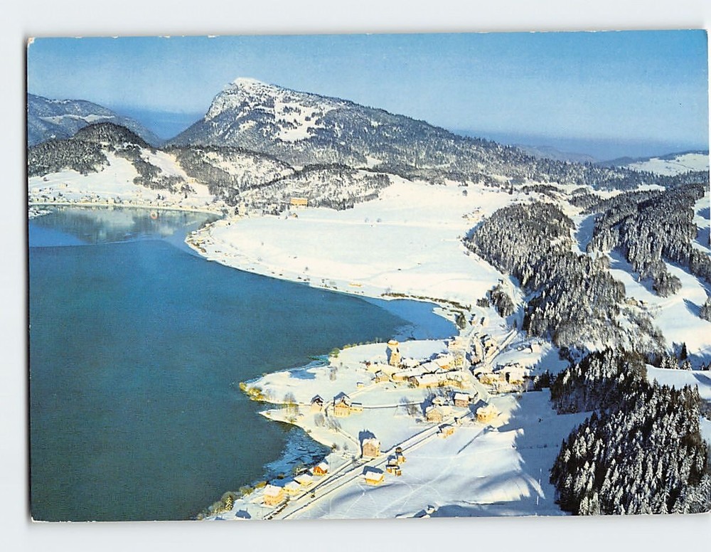 Postcard Lac de Joux et Dent de Vaulion L Abbaye Switzerland