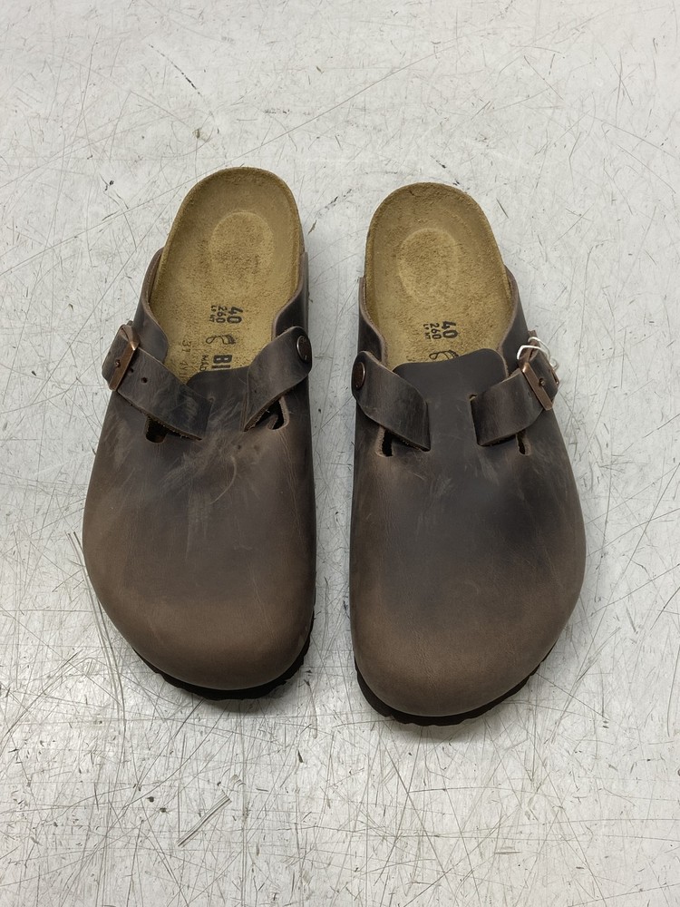 Birkenstock Boston Unisex Size M7 L9 Habana Oiled Leather Casual Slip On Clogs