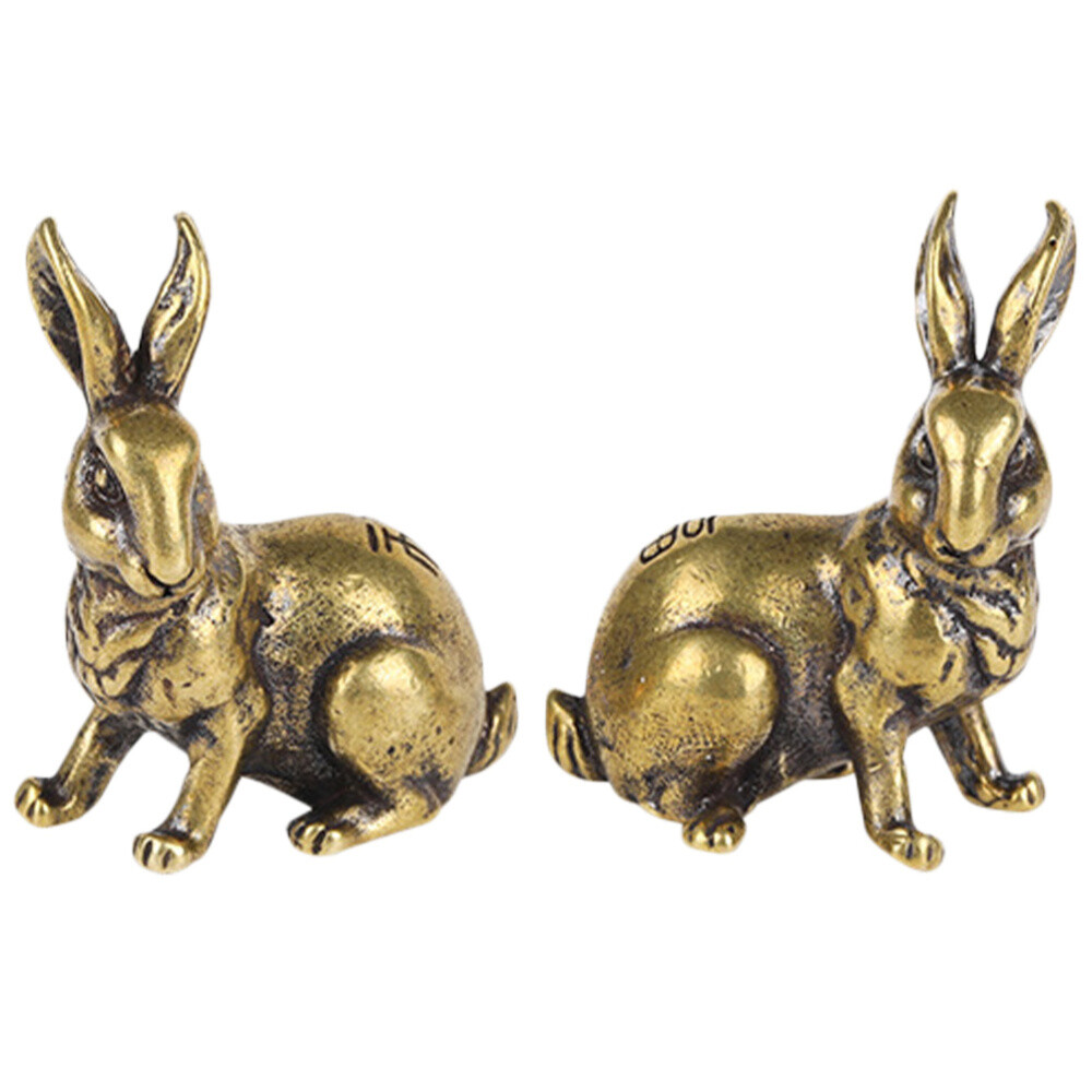 Tiny Toys Rabbit Ornament Vintage Bunny Decorative Animals Figurine