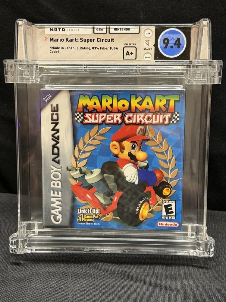 Mario Kart: Super Circuit Nintendo Game Boy Advance GBA New WATA 9.4 A+