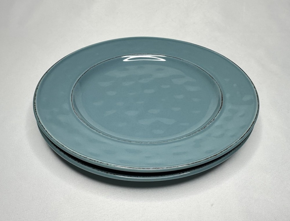 Set of 2 Pier 1 Imports Martillo Blue Corn Salad Plates 8 1/2”